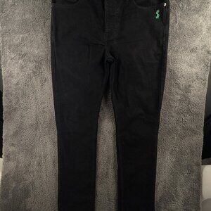 Ksubi Black Stretch Tapered Denim Jeans Button Fly Designer Size 34x32 Adult